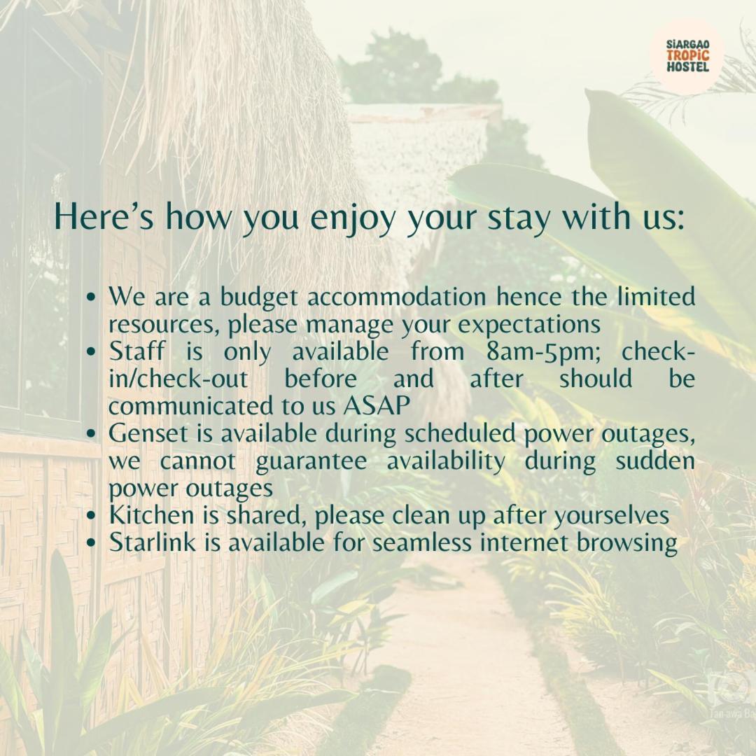 Siargao Tropic Hostel General Luna  Exterior foto